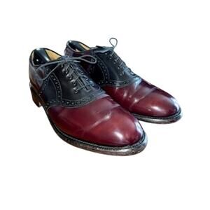 Gorgeous Johnston & Murphy Men's 8.5 D/B Heritage Usa Made Saddle Oxfords